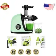 Light Green 2-Speed Slow Masticating Juicer - Quiet & Efficient Juice Extractor