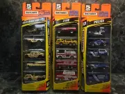 3 1996 matchbox 5 packs fire- police- desert assault force