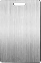 AIMALL Stainless Steel Cutting Board Set, 3 Sizes Anti-Bacterial Double-Sided 304 Food Grade Chopping Board for Kitchen, Non-Slip Metal Fruit and Meat Cutting Board