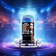 Simulation Nixie Tube Clock Smart WiFi Weather Station Clock Smart Neon Tube Clock Desktop Decoration Animations Electronic Album Clock for Home Use