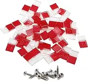 CChiai 50 Pcs Self Adhesive Clear Acrylic Strip Mounting Brackets with LED Fixing Clip with Screws Mounting Clip for Outdoor Lighting Strip Lighting