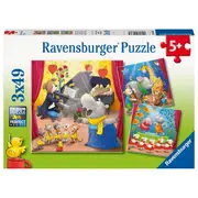 Ravensburger - Animals On Stage Puzzles 3 x 49 Piece