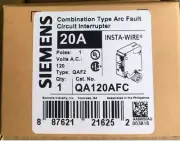 SIEMENS 20 AMP ARC FAULT COMBO Combination breaker Q120AFC QA120AFC qa120afcnl
