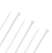 NavePoint 4 Inch Nylon White Cable Ties 18 Lbs 100 Pack