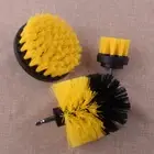 3pcs Grout Power Scrubber Cleaning Drill Brush Tub Cleaner Combo Tool Kit Yellow