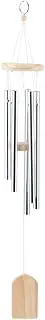 Windchime Windbel, Wind Chimes Wood Stainless Steel 6 Tubes Windchimes Hanging Home Chapel Garden Decor