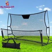 Everfit Portable Football Net Soccer Rebounder Training Goal Ourdoor Sport Black