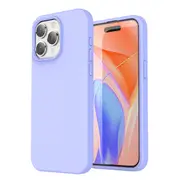 ZUSLAB for Apple iPhone 15 Pro Max Case Liquid Silicone Anti-Scratch Gel Rubber Shockproof Protective Cover with Soft Microfiber Lining (2023) - Purple