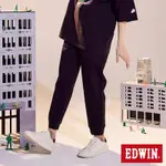 EDWIN 橘標 丹寧工裝束口褲-男-黑色