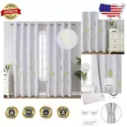 Modern Greyish White Drapes with Grommet Top - Light Filtering & Stylish Pattern