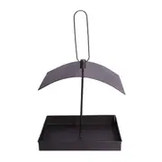 Watson & Williams Square Painted Metal Bird Feeder Black