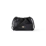 [BURBERRY] Reversible Horseshoe Drawstring Pouch Black
