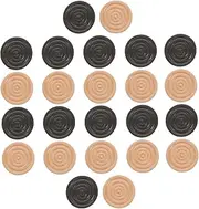 CORHAD Elegant Wooden Checkers Pieces 24pcs Chess Game Chess and Game Pieces for Family Friends