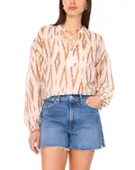 Vince Camuto Tasseled Tie Neck Top