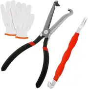 Electrical Disconnect Pliers Steel Electrical Connector Separator Precise Efficient Terminal Removal Tool Labor Saving Cable Cutting Pliers with PVC Handle for Cars(Black, red)