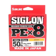 Sunline P.E Line X8 Siglon 300M P.E 3 50LB Orange (2554)