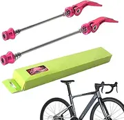 1 Pair Quick Release Bicyclee Skewer - Wheel Hub Front and Rear Skewers | Quickrelease Axle Skewers | Frontrear Axles Hollow Shaft Set,Aluminum Alloy Holow Shaftt Kit for Mountain Folding Bikes