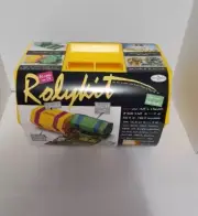 Vintage RolyKit Portable Tool Box Organizer Tackle Sewing Crafts Fishing Yellow