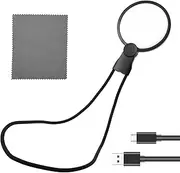 Magnifying Glass Kit Detachable Neck Worn Large Magnifier Set Adjustable Versatile Reading Magnifier Neck Hanging for Study..(black-1-Cold and Cool Style)