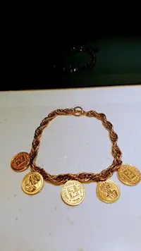 在飛比找Yahoo!奇摩拍賣優惠-Vintage FENDI Jewelry Coins Ne