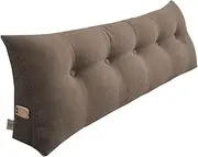 SOGA 120cm Coffee Triangular Wedge Bed Pillow Headboard Backrest Bedside Tatami Cushion Home Decor