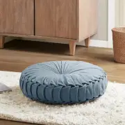 Intelligent Design Poly Chenille Textured Round Floor Pillow Cushion 22" x 6"
