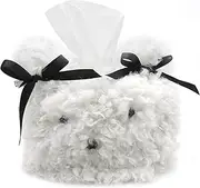 Cute Plush Puppy Tissue Box Removable Tissue Storage Cover Paper Holder Napkin Box for Car Home Bathroom Kitchen Office Desktop