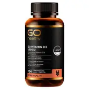 GO Healthy Vitamin D3 1000IU Softgels - 150 Capsules for Bone Health