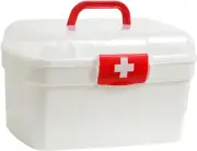 Generic First Aid Storage Box Detachable Tray First Aid Case for Outdoor Acti...