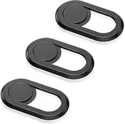 CloudValley Webcam Cover 3-Pack, 2020 Updated Laptop Camera Cover Slide, Horizontal Slide, Webcam Covers for MacBook Pro, MacBook Air, Laptop, iMac, iPad, Prvacy Cover-Black