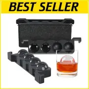 Crystal Clear Ice Ball Maker - 8 Large 2-Inch Spheres for Whiskey & Cocktails