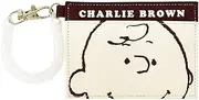 [SNOOPY] 0096 Women's Pass Case, Commuter Holder, Card Case, 2 Pieces, Synthetic Leather, Mini, Small, with Coil Chain, Simple