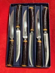 Vintage 6 Piece Set John Primble Stainless Steak Knives