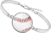 Ball Bracelet for Silver Bracelet for Women Charm Grip Bead Footballs Themed Bracelet Loom Jewelry Festival Bracelets Birth Stone Bracelet Kit Black Alloy