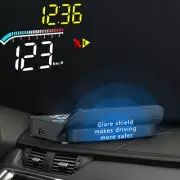 Car HUD Head Up Display OBD2 GPS Speedometer Warning System Dashboard Projector (for: Audi)