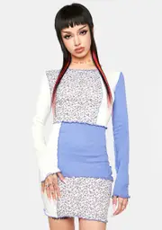 [Daisy Street] Patchwork Mini Dress