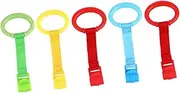 MOLUCKFU 5pcs Pull Rings for Nursery Lightweight Crib Hanging Rings for Walking Assistance Standing Learning Tools Safe and Easy to Use