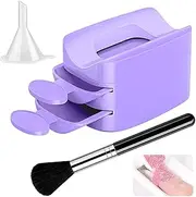 Dip Powder Tray - Recycling Case with Cleaning Brush | Nail Tech Must Haves, Women Hand Tools, Decoration Products for Home Salon Use