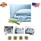 Luxurious 100% Rayon Bamboo Twin XL Sheet Set - 3 Piece Bedding in Light Blue