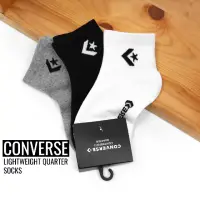 在飛比找momo購物網優惠-【CONVERSE】襪子 Lightweight 黑 白 灰