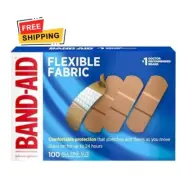 Band-Aid Flexible Fabric Bandages 100ct – Comfort for Cuts & Scrapes