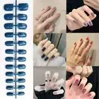 24pcs Detachable Short Square Head False Nails Press False Nails Women