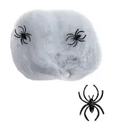 6 Packs Large Spider Web Halloween Plush Spider Halloween Strench Spider Web