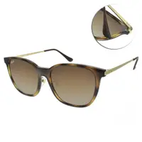 在飛比找PChome24h購物優惠-RAY BAN 太陽眼鏡 潮流方框款(琥珀 金 咖啡漸變)#
