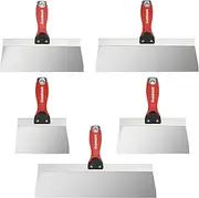 Goldblatt Drywall Tools, Drywall Knife Set, 5-Piece Stainless Steel Taping Knives, Includes- 6'', 8'', 10'', 12'', 14'' Drywall Tools, Perfect for Drywall Joint Taping, Finishing and Patching