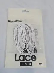 White NMD Lace Lab Flat Shoe Strings 30" Black Japanese Writing