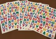 Creative Memories lot of 5 MINI RAINBOW COLOR ME CRAZY ABC/123 Stickers
