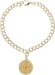 VICASKY Pet Metal Lock Pendant Necklace Metal Longevity Lock Pendant Luck Charm Jewelry Puppy Pet Accessories Fortune Pendant Cat Neck Collar Golden