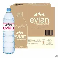 在飛比找Yahoo!奇摩拍賣優惠-Evian 天然礦泉水 1500毫升 X 12入 W2174