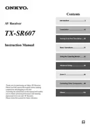 Onkyo TX-SR607 Receiver Owners Instruction Manual